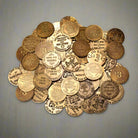 Brothel Solid Brass Tokens With Raised Lettering & Antique Finish (Set Of 6 Assorted Tokens) - Jones Peak