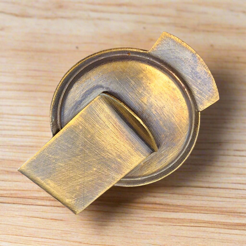 Chicken Ranch Le Grange Texas Solid Brass Money Clip With Raised Lettering & Antique Finish (3" x 2.25") - Jones Peak