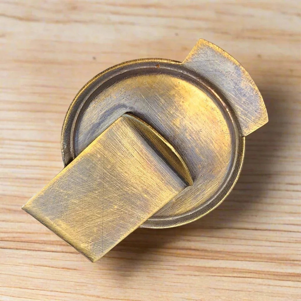 Chicken Ranch Le Grange Texas Solid Brass Money Clip With Raised Lettering & Antique Finish (3" x 2.25") - Jones Peak