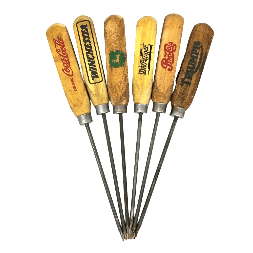 Ice Pick Set With Real Wood Handles & Painted Antique Finish (Set of 6) - Jones Peak