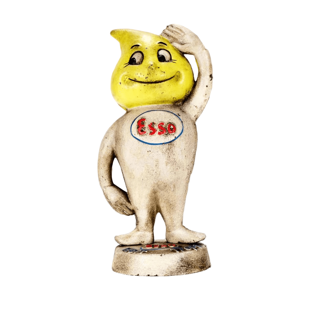 Esso Cast Iron Coin Bank Figurine (9" x 4") - Jones Peak