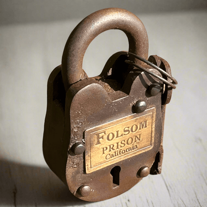 Folsom Prison California Cast Iron Working Gate Lock & Keys With Antique Finish (2.5" x 1.5") - Jones Peak