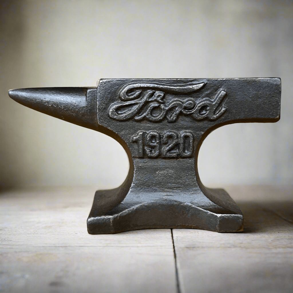 Ford 1920 Cast Iron Anvil Paperweight With Raised Lettering & Antique Finish (4.5" x 3") - Jones Peak