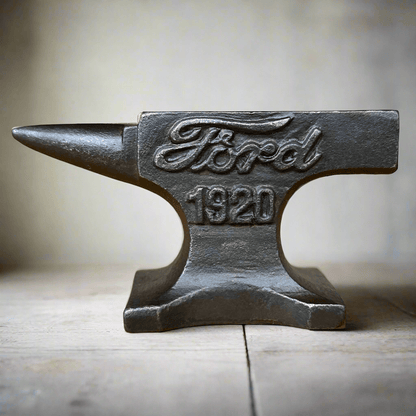 Ford 1920 Cast Iron Anvil Paperweight With Raised Lettering & Antique Finish (4.5" x 3") - Jones Peak