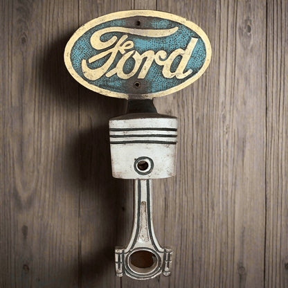 Ford Cast Iron Door Handle With Painted Antique Finish (9.5" x 4.5") - Jones Peak