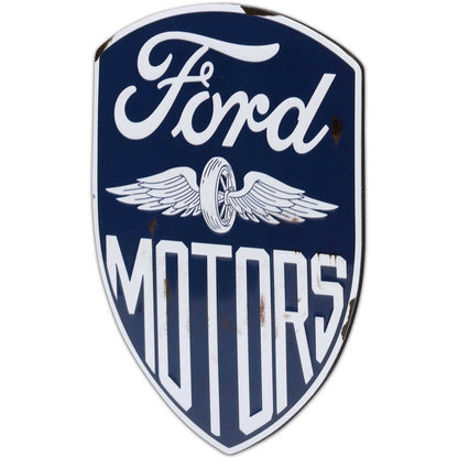 Ford Motors Vintage Shield Metal Magnet (4" x 5") - Jones Peak