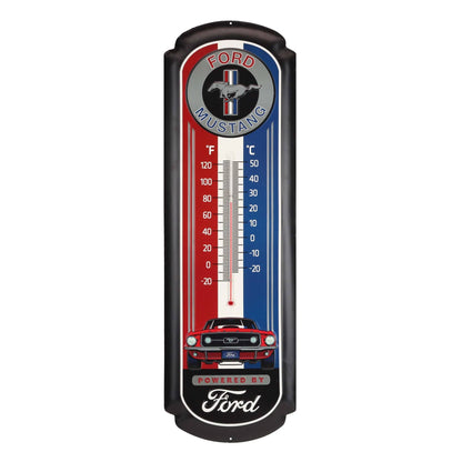 Ford Mustang Embossed Metal Wall Thermometer (8.5" x 27") - Jones Peak