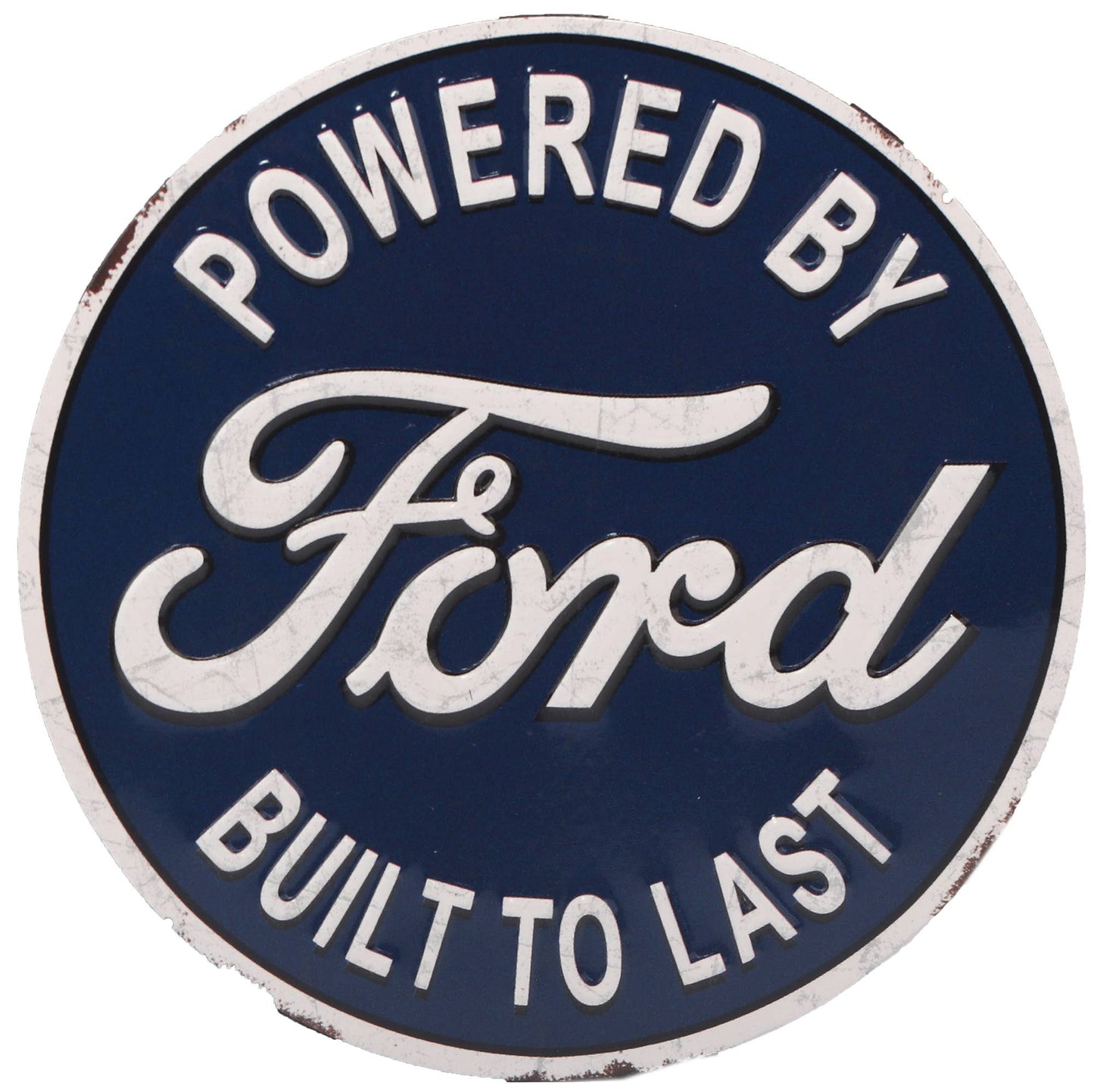 Ford "Powered By Ford Built To Last" Round Metal Magnet (4" Round) - Jones Peak