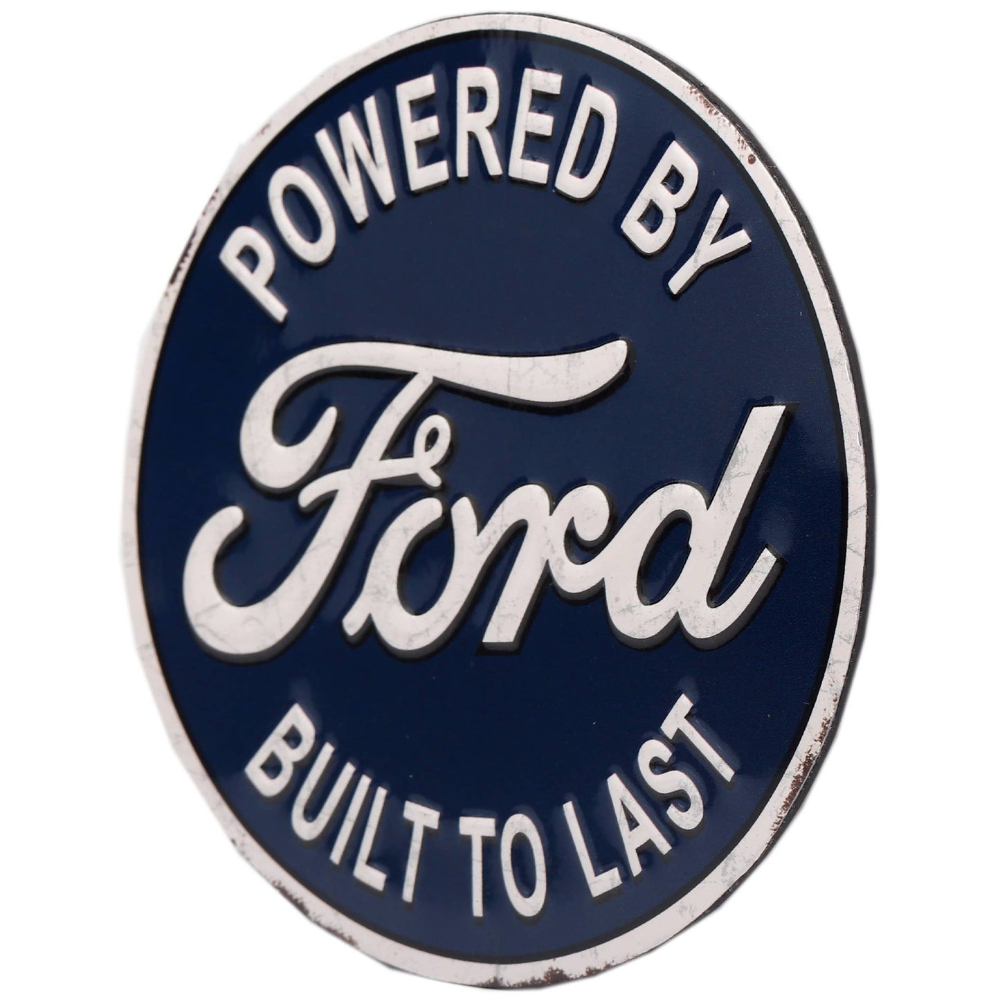Ford "Powered By Ford Built To Last" Round Metal Magnet (4" Round) - Jones Peak