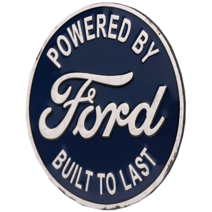 Ford "Powered By Ford Built To Last" Round Metal Magnet (4" Round) - Jones Peak