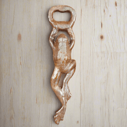 Frog Cast Iron Bottle Opener Cast With Antique Finish (7" Tall) - Jones Peak