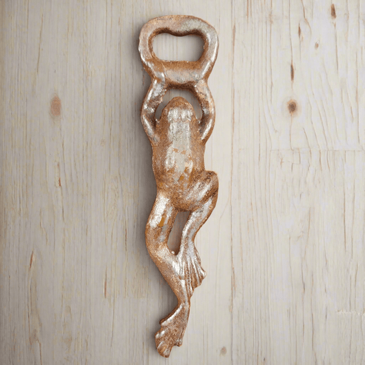 Frog Cast Iron Bottle Opener Cast With Antique Finish (7" Tall) - Jones Peak