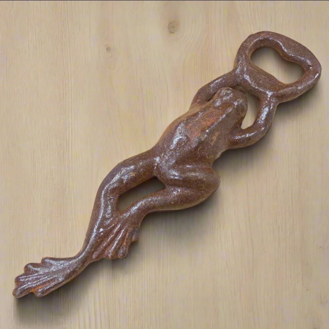 Frog Cast Iron Bottle Opener Cast With Antique Finish (7" Tall) - Jones Peak