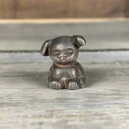 Griswold Pup Paperweight Cast Iron With Raised Letters & Antique Finish (1.5" Tall) - Jones Peak
