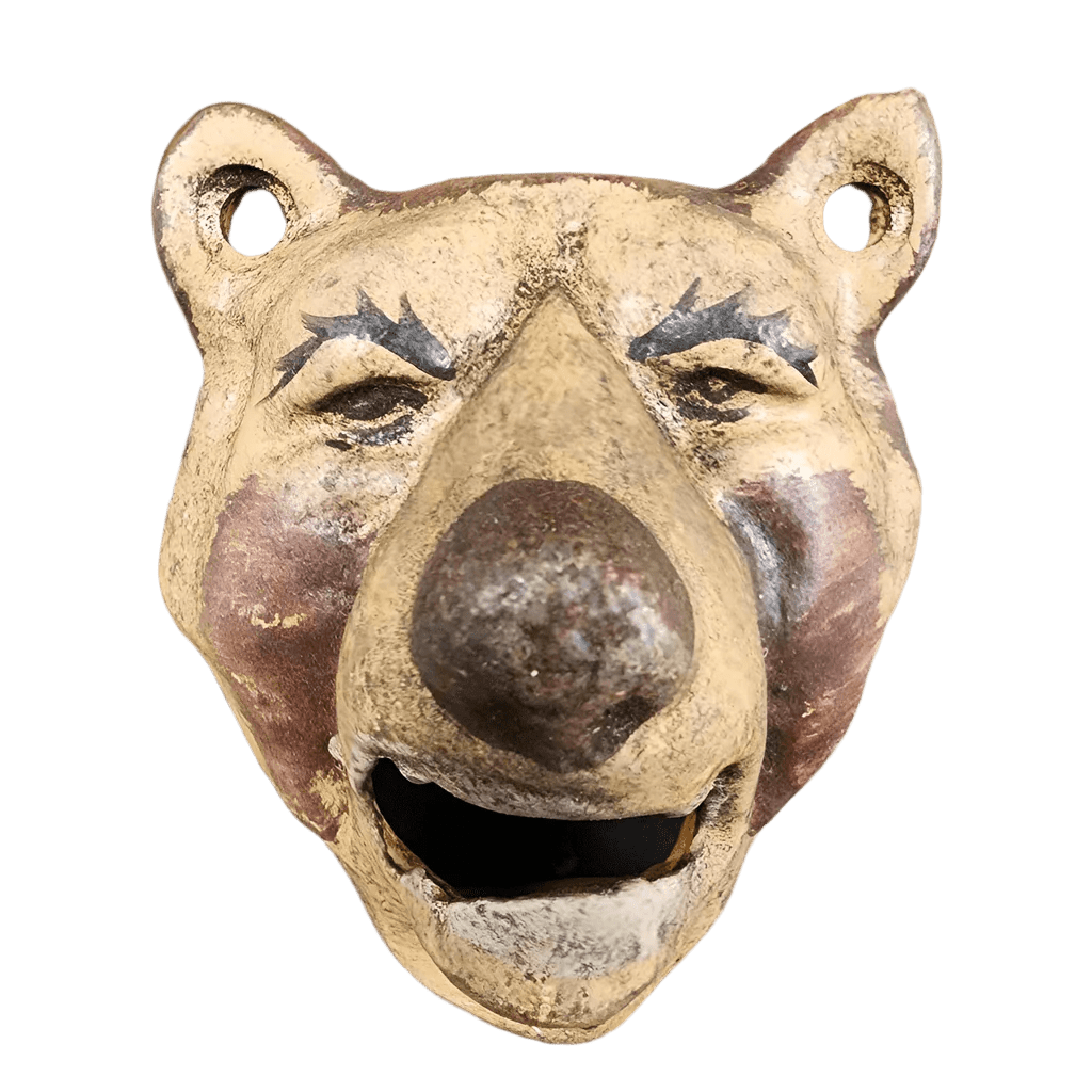 Grizzly Bear Bottle Opener Cast Iron Wall Mounted With Antique Finish (5" x 2.75") - Jones Peak