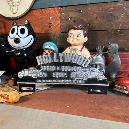 Hollywood Speed & Custom Equip. Car License Plate FOB Topper With Vintage Design - Jones Peak