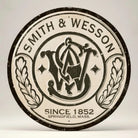 Smith & Wesson Round Embossed Metal Wall Sign