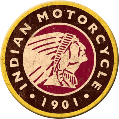Indian Motorcycle 1901 Logo Magnet (3" Round) - Jones Peak