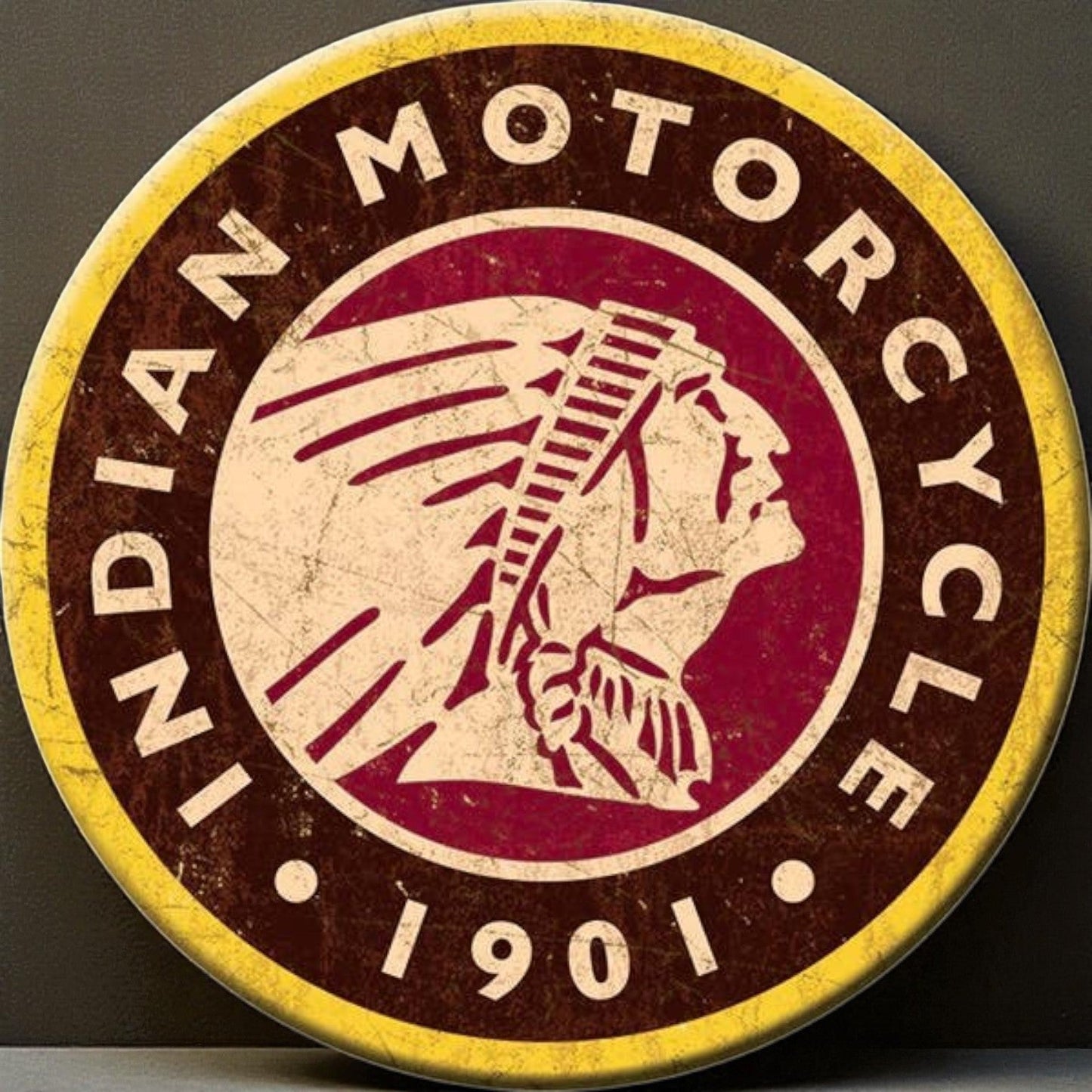 Indian Motorcycle 1901 Logo Magnet (3" Round) - Jones Peak