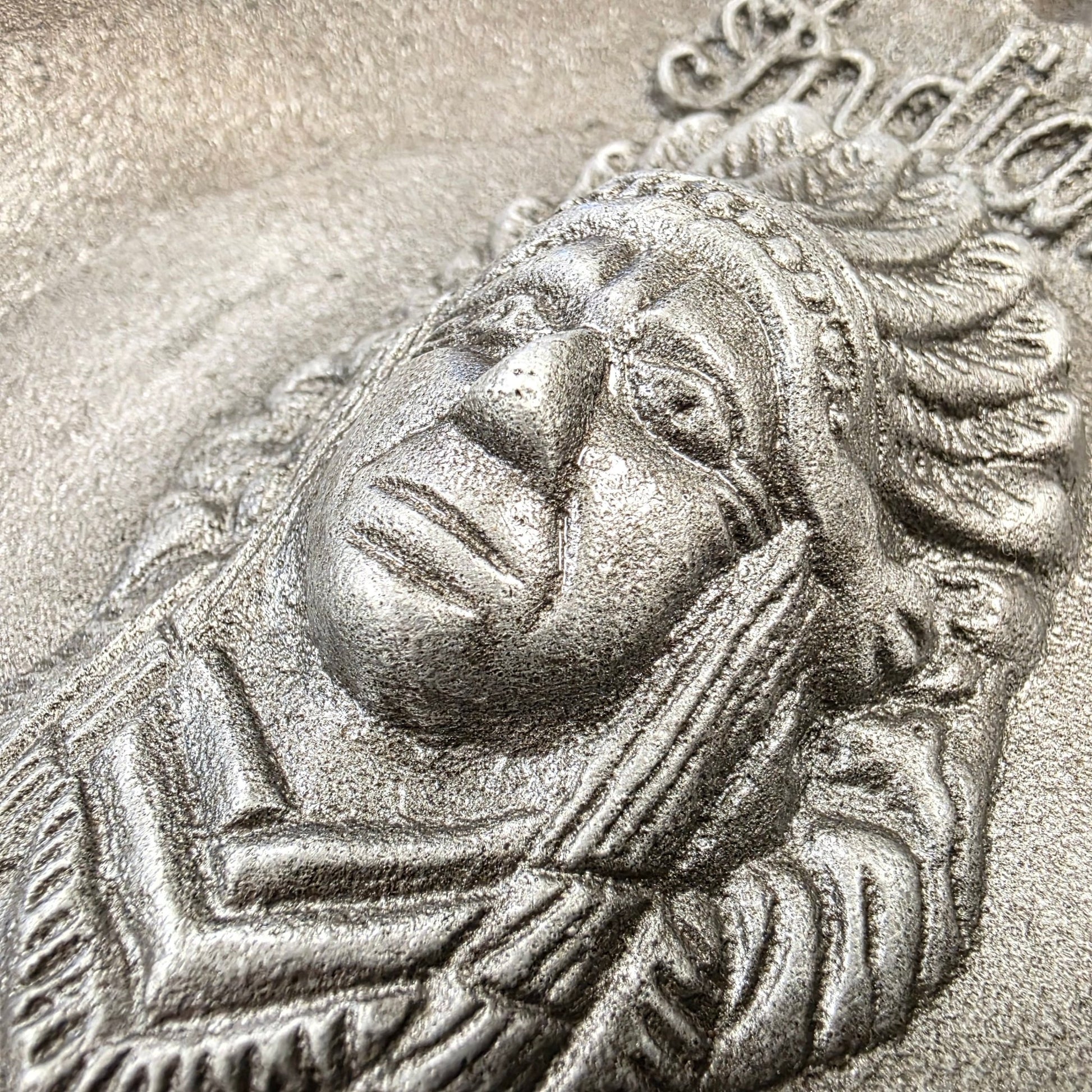 Indian Motorcycle Aluminum Ashtray With Raised Details And Antique Finish (5.75 Round) - Jones Peak