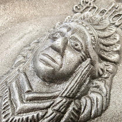 Indian Motorcycle Aluminum Ashtray With Raised Details And Antique Finish (5.75 Round) - Jones Peak