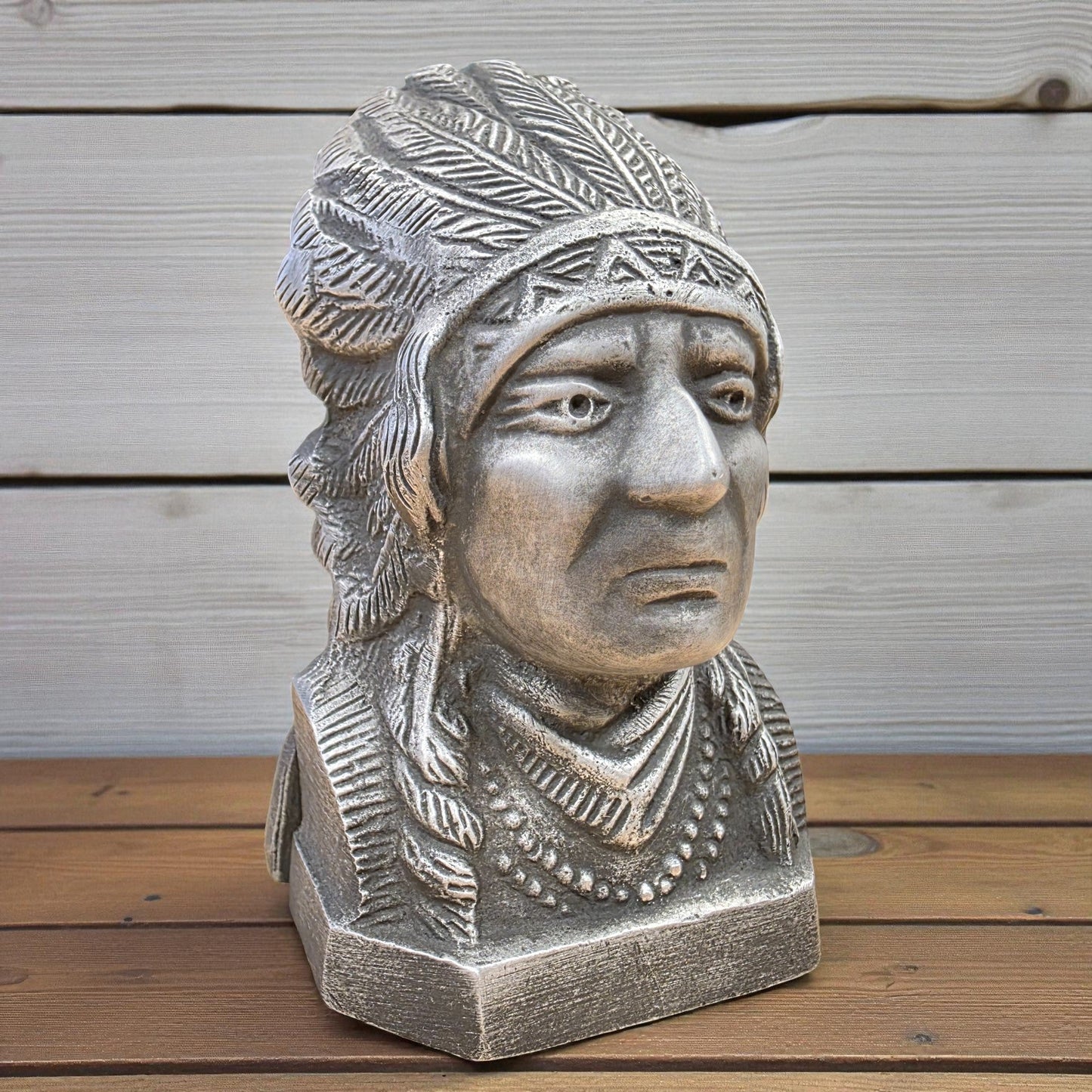 Indian Motorcycle Aluminum Coin Bank With Copper Tag And Antique Finish (4.75" x 2.75") - Jones Peak