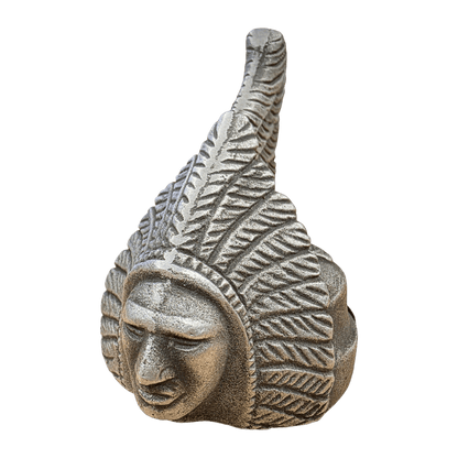 Indian Motorcycle Aluminum Paperweight With Embossed Logo And Antique Finish (3.25" x 3") - Jones Peak