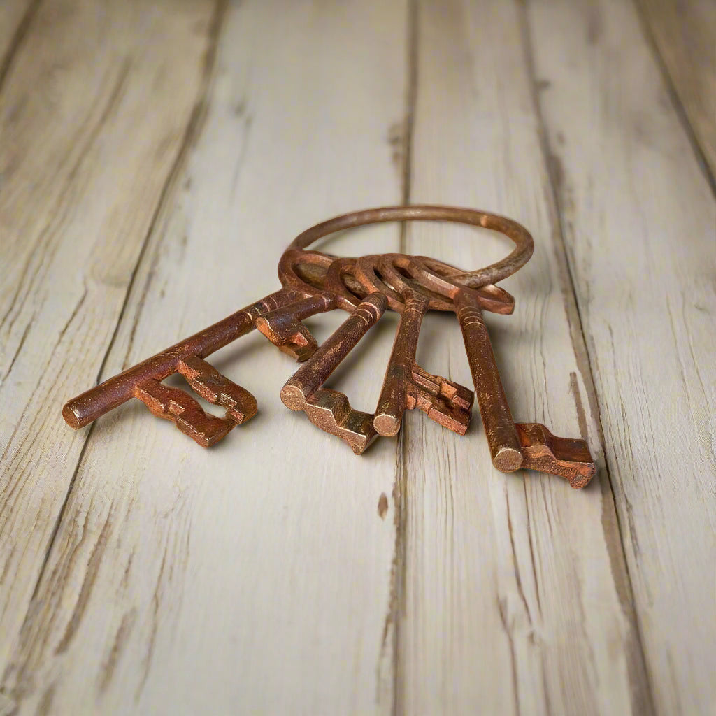 Jailhouse Keys Cast Iron With Antique Finish (3" - 6" Long) - Jones Peak