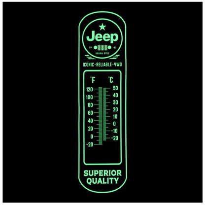 Jeep Glow - in - the - Dark Wall Thermometer (8.5" x 27") - Jones Peak