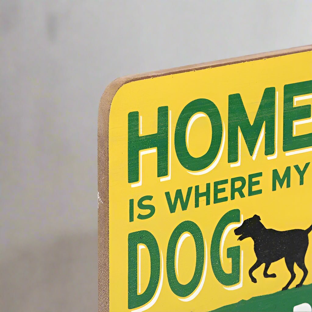 John Deere Home Is Where My Dog & Tractor Are Wood Magnet (3.75" x 5.5") - Jones Peak