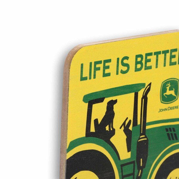 John Deere Life Is Better On the Farm Wood Magnet (3.75" x 5.5") - Jones Peak