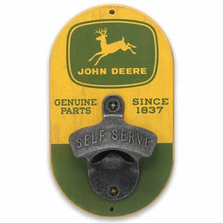 John Deere Logo Vintage Wall Bottle Opener (3.5" x 6") - Jones Peak