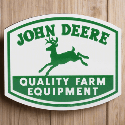 John Deere Quality Farm Equipment Metal Magnet (3" x 2.5") - Jones Peak