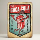 Jones Peak Coca-Cola Dancing Can Magnet, vintage red can character with "Coca-Cola Co." logo, ESTD. 1886 ATL. GA.