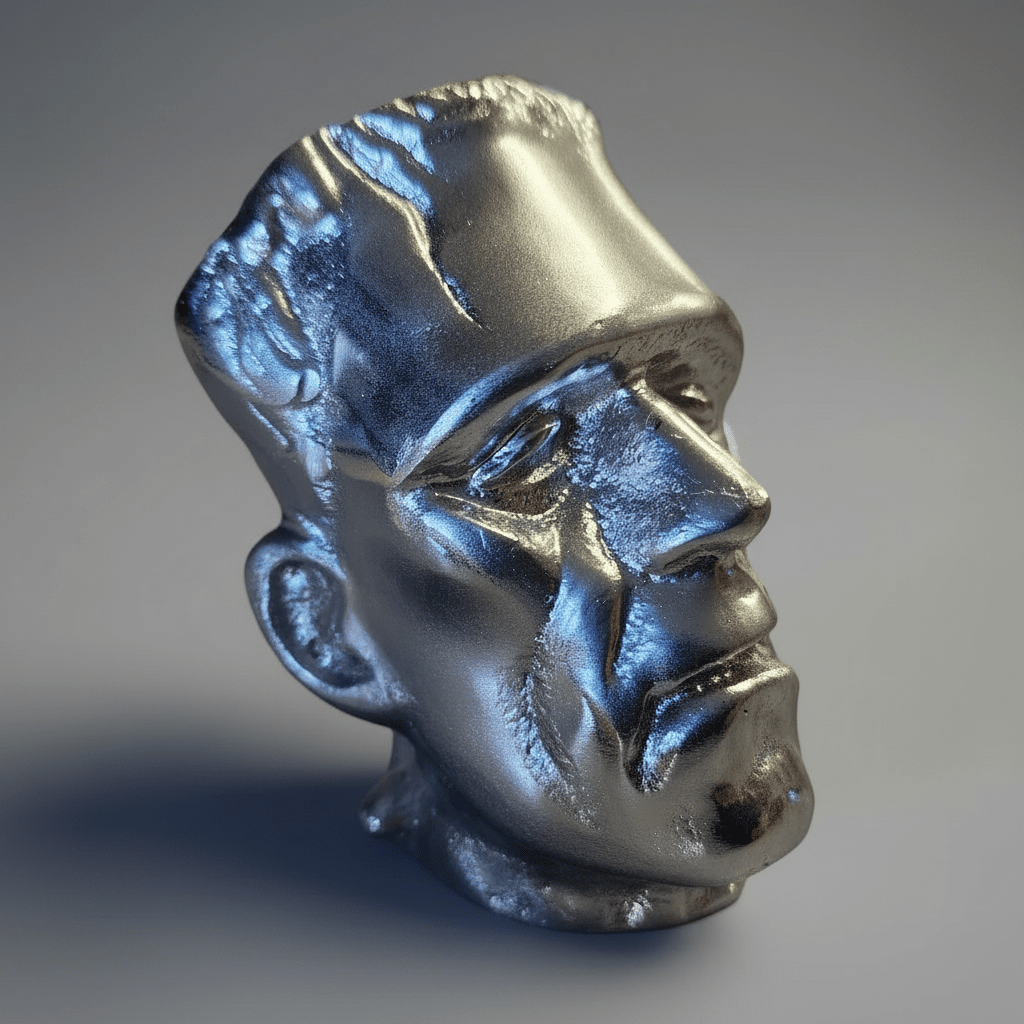 Jones Peak chrome-plated aluminum Frankenstein gear shift knob with a detailed monster character design.