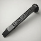 Jones Peak black cast iron railroad spike bottle opener with embossed lettering