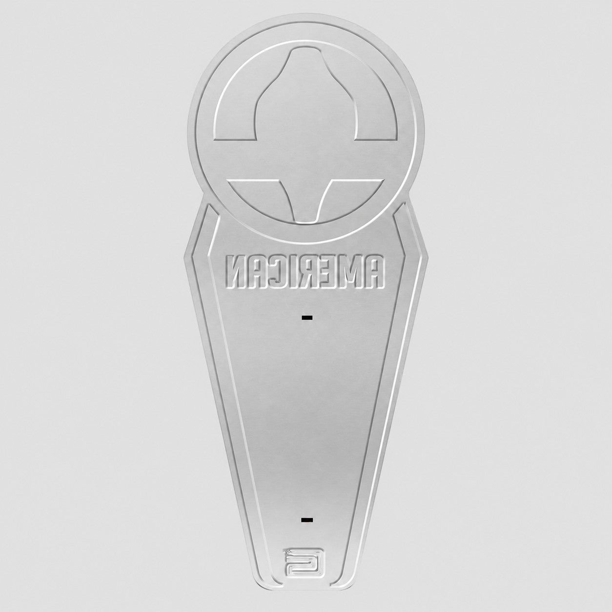 Jones Peak Shelby American embossed metal wall thermometer with vintage automotive design and mounting holes
