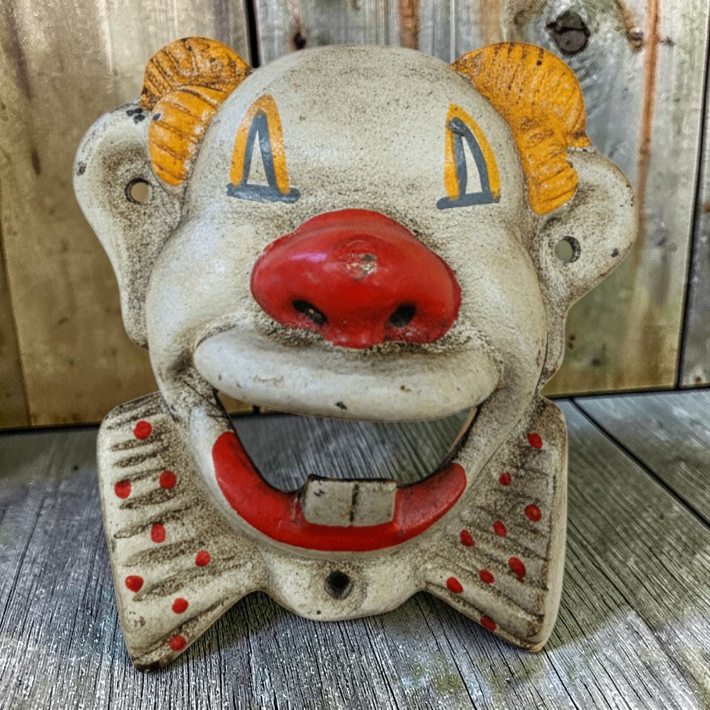 Jones Peak Clown Cast Iron Wall Mounted Bottle Opener - Thumbnail 2