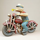 Popeye the Sailor Man Patrol Motorcycle Cast Iron Figurine - Jones Peak