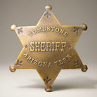 Tombstone Arizona Territory Sheriff Solid Brass Star Badge - Jones Peak