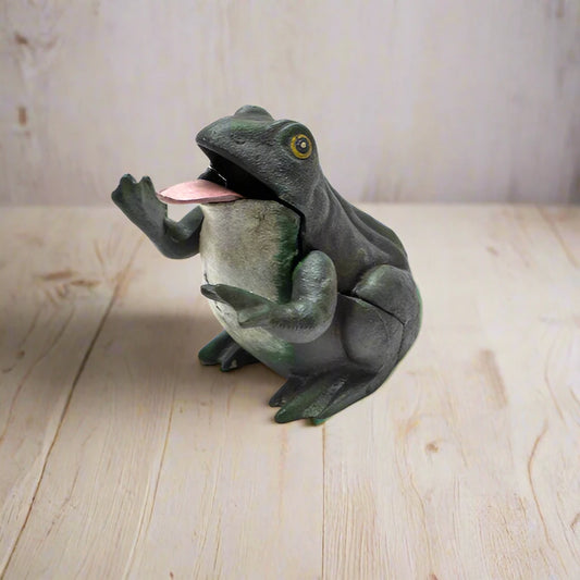 Frog Cast Iron Mechanical Coin Bank (5.5" x 4.5")