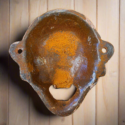 Lady Four - Eyed Wall Mounted Cast Iron Bottle Opener With Painted Antique Finish (3.75" x 3.5") - Jones Peak