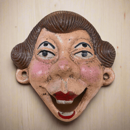 Lady Four - Eyed Wall Mounted Cast Iron Bottle Opener With Painted Antique Finish (3.75" x 3.5") - Jones Peak