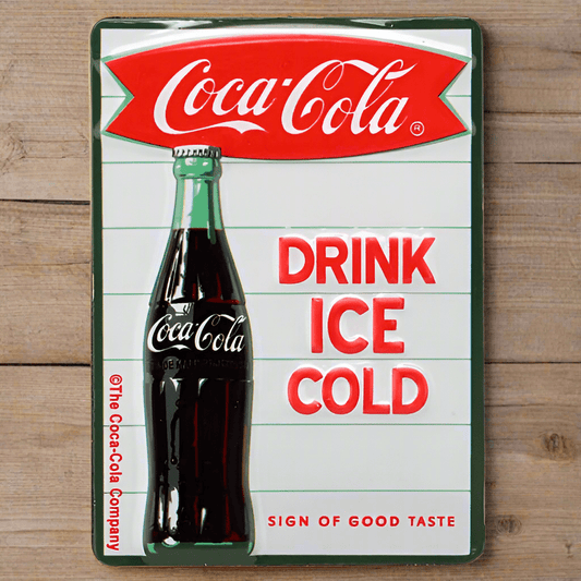 Drink Ice Cold Coca - Cola Embossed Magnet (2" x 2.8") - Jones Peak