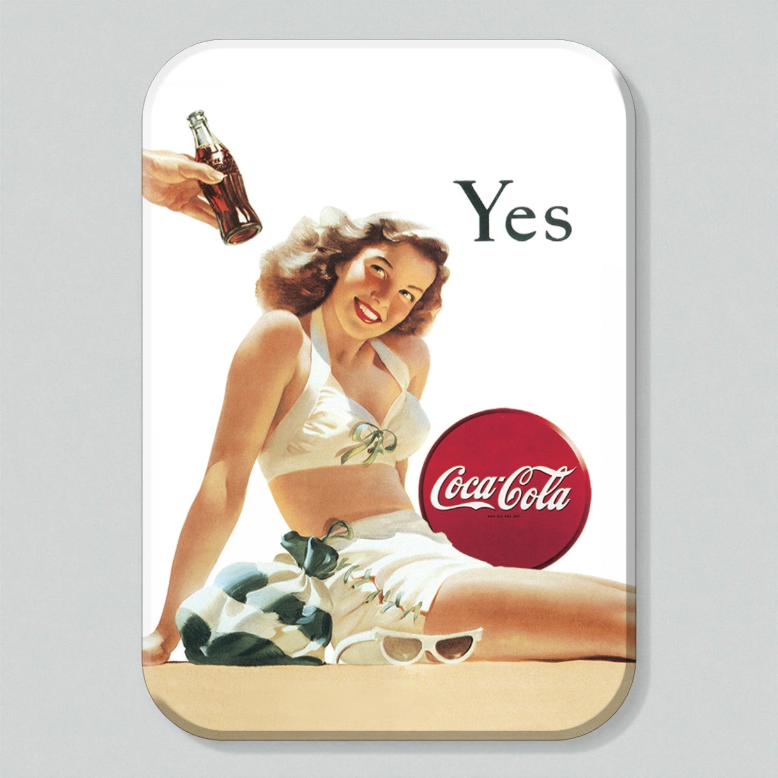 Coca - Cola Yes Advertising Magnet (2.5" x 3.5") - Jones Peak