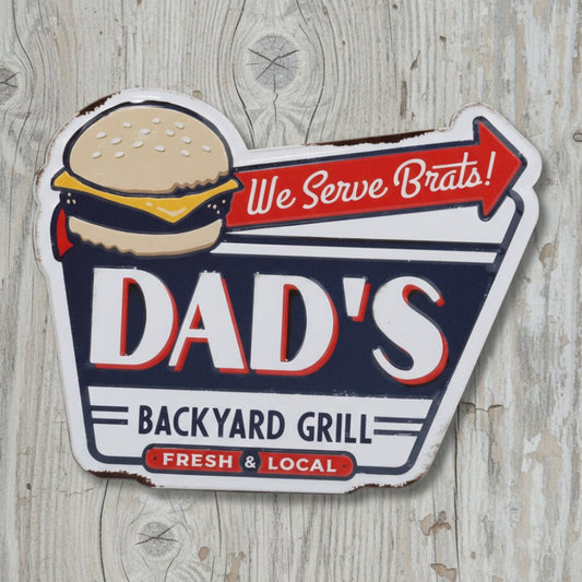 Dad's Backyard Grill Metal Magnet (5" x 4") - Jones Peak