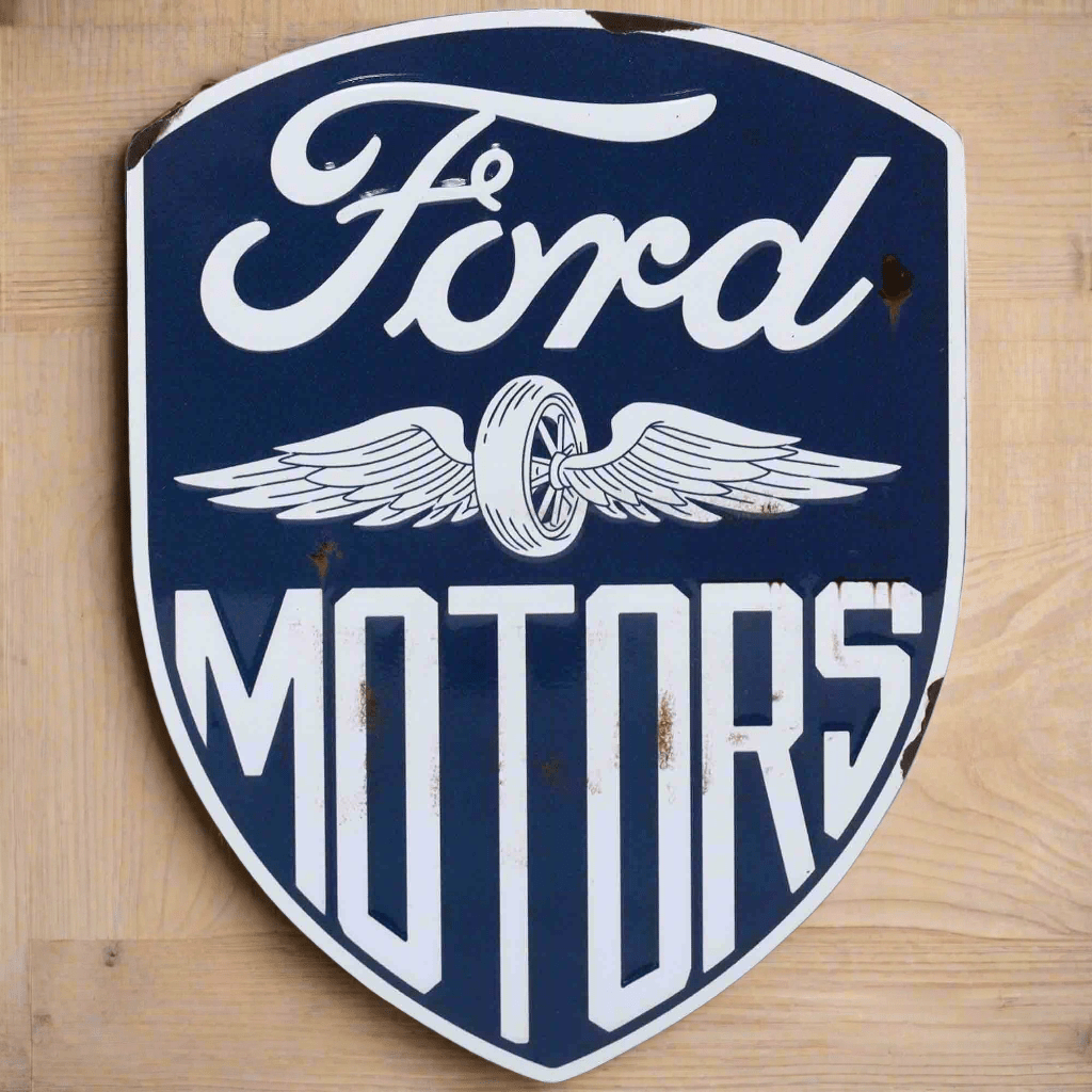 Ford Motors Vintage Shield Metal Magnet (4" x 5") - Jones Peak