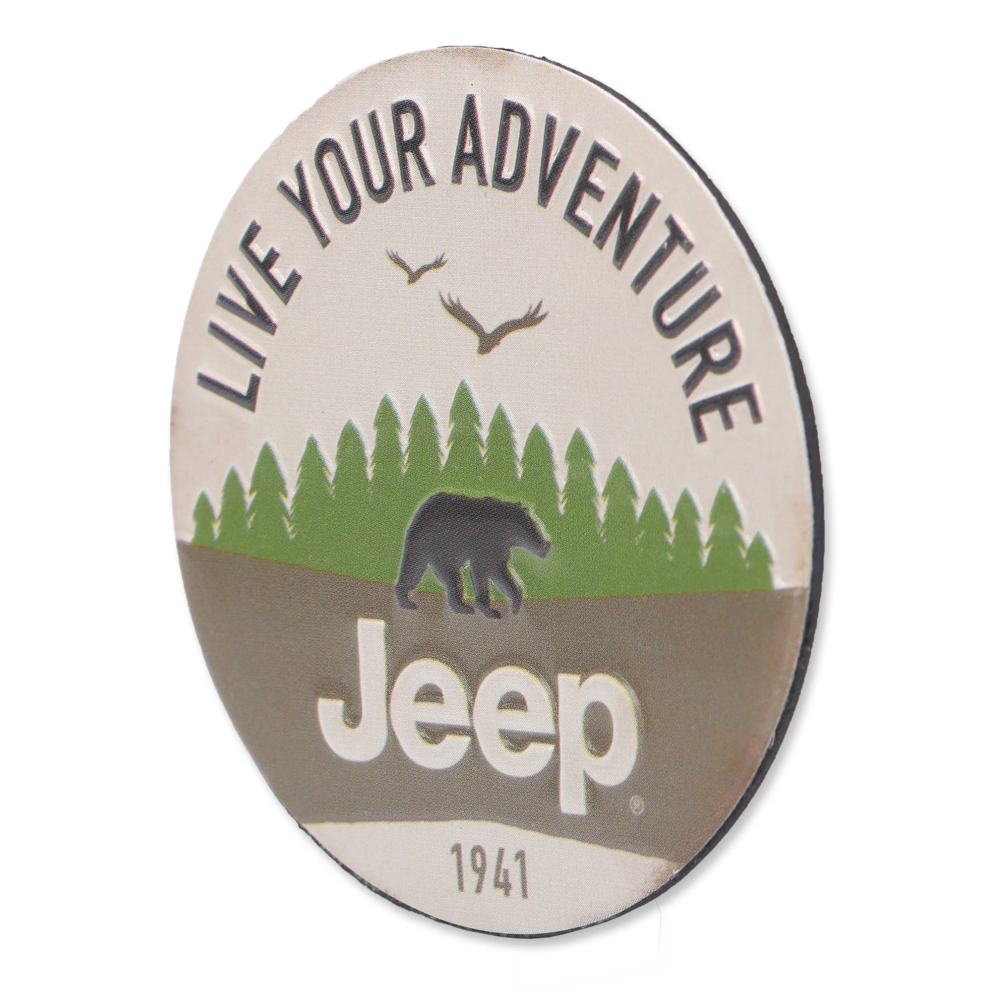 Jeep Live Your Adventure Round Embossed Metal Magnet (2.5" Round) - Jones Peak