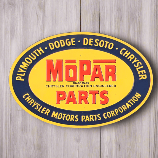 Mopar Parts Embossed Metal Magnet (3" x 2") - Jones Peak