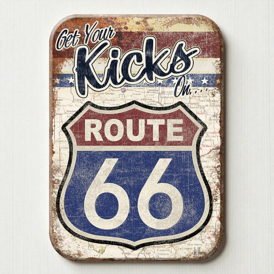 Route 66 Get Your Kicks Magnet (2.5" x 3.5") - Jones Peak